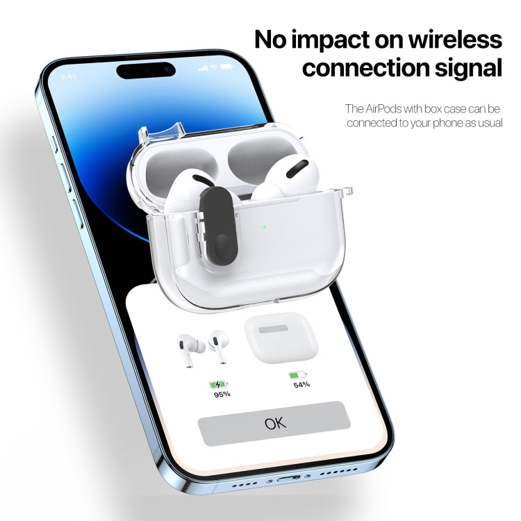 For AirPods 3 DUX DUCIS PECL Series Split Transparent Earphone Case with Hook(Blue) - For AirPods 3 by DUX DUCIS | Online Shopping UK | buy2fix