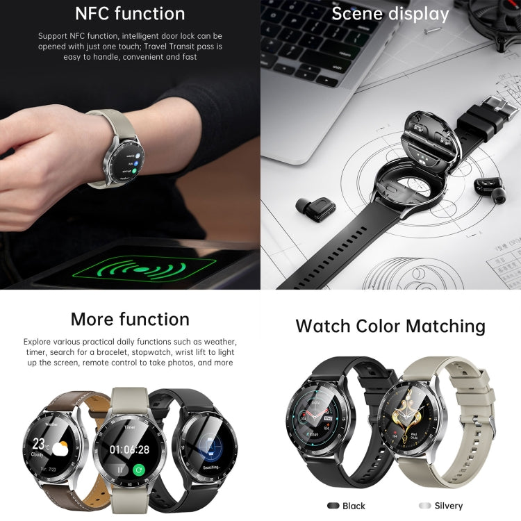 X10 Headphones Smart Watch 1.39 inch Waterproof Bracelet, Support Bluetooth Call / NFC / Heart Rate(Black) - Smart Watches by buy2fix | Online Shopping UK | buy2fix