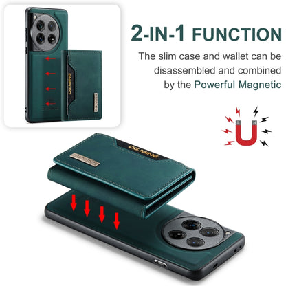 For OnePlus 12 DG.MING M2 Series 3-Fold Multi Card Bag + Magnetic Phone Case(Green) - OnePlus Cases by DG.MING | Online Shopping UK | buy2fix