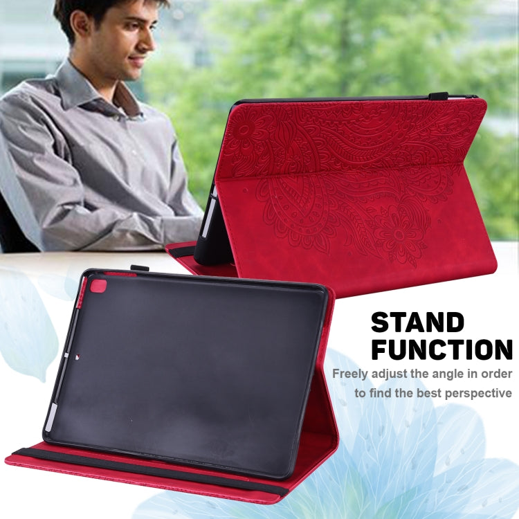 For Lenovo Tab M11 / Xiaoxin Pad 11 2024 Peacock Embossed Pattern Leather Tablet Case(Red) - Lenovo by buy2fix | Online Shopping UK | buy2fix