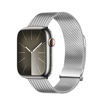 For Apple Watch Series 8 45mm DUX DUCIS Milanese Pro Series Stainless Steel Watch Band(Silver) - Watch Bands by DUX DUCIS | Online Shopping UK | buy2fix