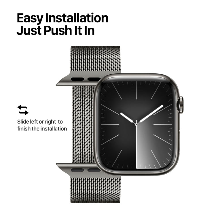 For Apple Watch SE 40mm DUX DUCIS Milanese Pro Series Stainless Steel Watch Band(Graphite) - Watch Bands by DUX DUCIS | Online Shopping UK | buy2fix