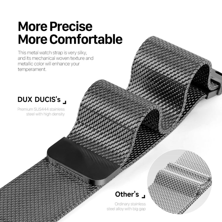 For Apple Watch 42mm DUX DUCIS Milanese Pro Series Stainless Steel Watch Band(Black) - Watch Bands by DUX DUCIS | Online Shopping UK | buy2fix