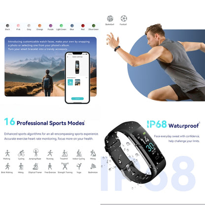 S5-4 Smart Bracelet IP68 Waterproof Heart Rate Sport Fitness Tracker Smart Watch(Green) - Smart Wristbands by buy2fix | Online Shopping UK | buy2fix