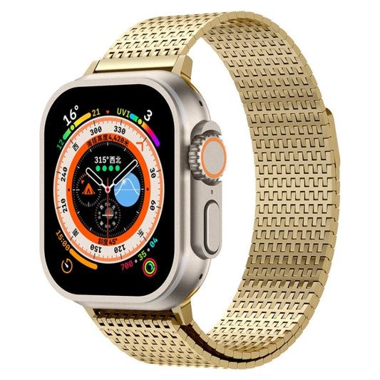 For Apple Watch SE 2023 40mm Milanese Loop Magnetic Clasp Stainless Steel Watch Band(Gold) - Watch Bands by buy2fix | Online Shopping UK | buy2fix