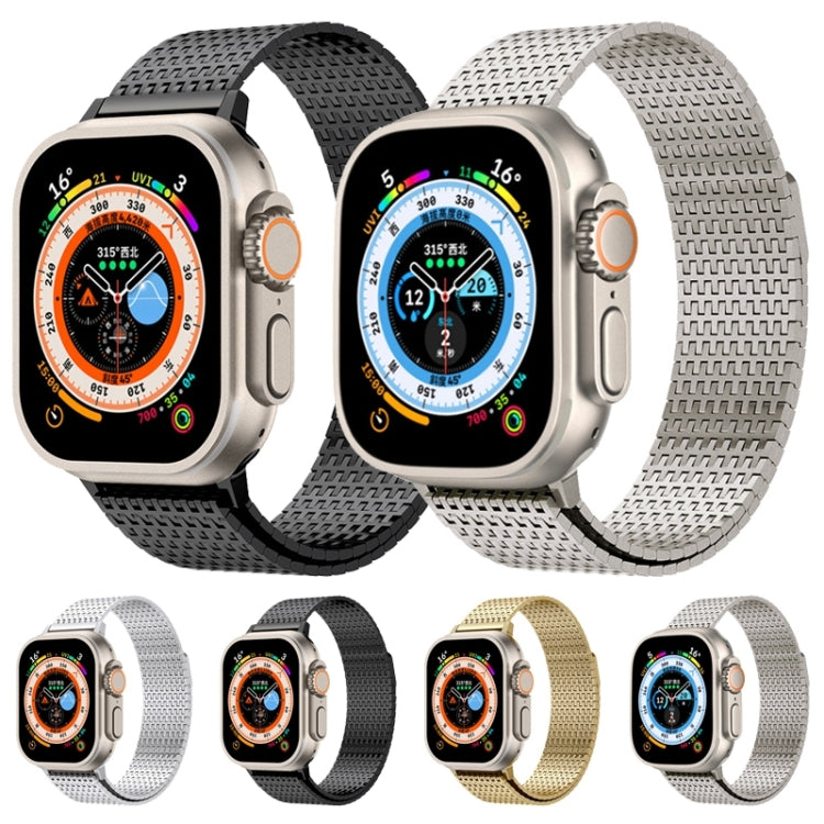 For Apple Watch Ultra 49mm Milanese Loop Magnetic Clasp Stainless Steel Watch Band(Silver) - Watch Bands by buy2fix | Online Shopping UK | buy2fix