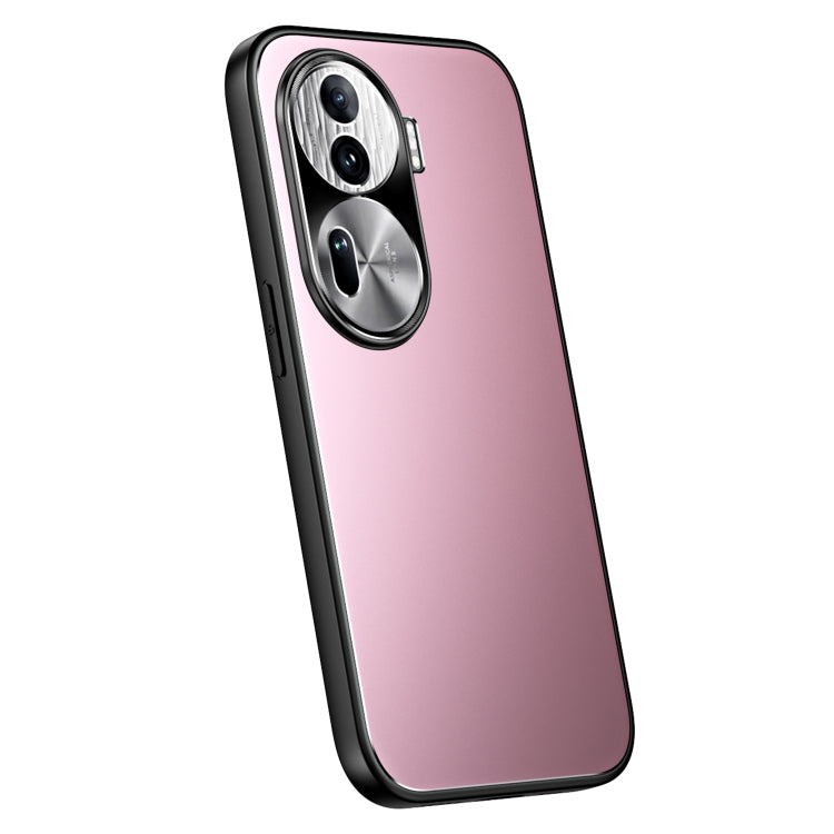 For OPPO Reno11 Pro Global R-JUST RJ-61 Electroplating Frosted TPU + PC Phone Case(Pink) - Reno11 Pro Cases by R-JUST | Online Shopping UK | buy2fix