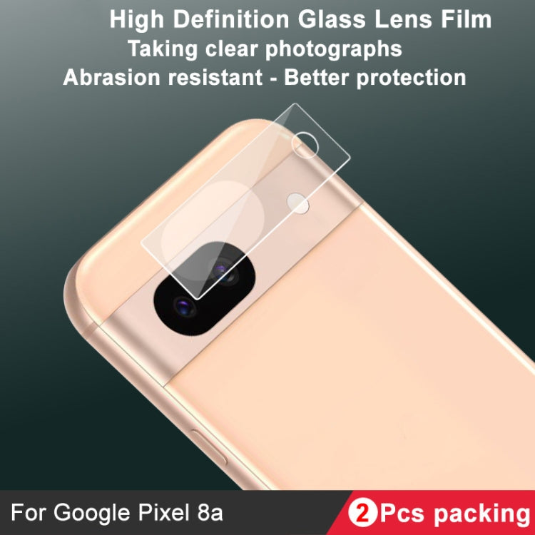 For Google Pixel 8a 2 PCS/Set IMAK HD Glass Rear Camera Lens Film - Other by imak | Online Shopping UK | buy2fix