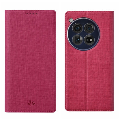 For OnePlus 12 ViLi DMX Series Shockproof TPU + PU Leather Magnetic Attraction Horizontal Flip Case(Rose Red) - OnePlus Cases by ViLi | Online Shopping UK | buy2fix