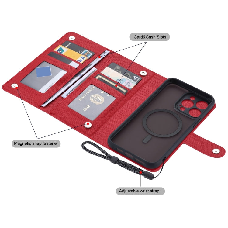 For iPhone 12 / 12 Pro ViLi GHA Series Shockproof MagSafe RFID Leather Attraction Horizontal Flip Phone Case(Red) - iPhone 12 / 12 Pro Cases by ViLi | Online Shopping UK | buy2fix
