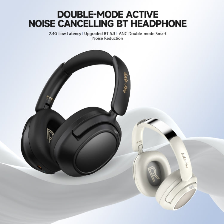 Eking ANC Noise Canceling Wireless Gaming Low Latency Headband Wireless Bluetooth Headphones, Without 2.4G(White) - Headset & Headphone by buy2fix | Online Shopping UK | buy2fix