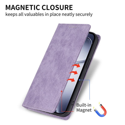 For Redmi K70 Ultra Business Solid Color Magnetic RFID Leather Phone Case(Purple) - Xiaomi Cases by buy2fix | Online Shopping UK | buy2fix