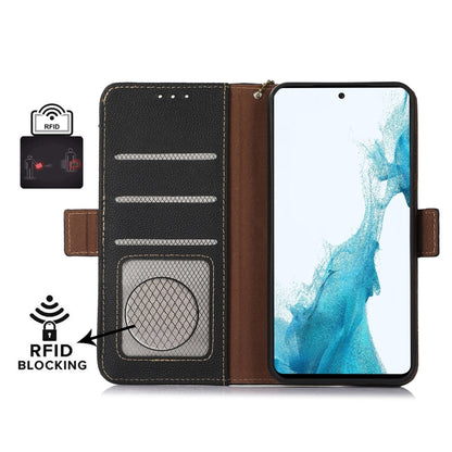 For OnePlus CE4 5G Global Side-Magnetic TJ Genuine Leather RFID Phone Case(Black) - OnePlus Cases by buy2fix | Online Shopping UK | buy2fix