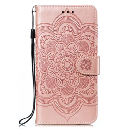 For OnePlus 12 Sun Mandala Embossing Pattern Phone Leather Case(Rose Gold) - OnePlus Cases by buy2fix | Online Shopping UK | buy2fix