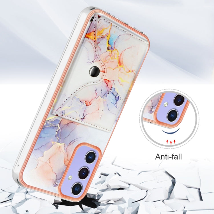 For Samsung Galaxy A15 5G Marble Pattern IMD Card Slot Phone Case(Galaxy Marble White) - Galaxy Phone Cases by buy2fix | Online Shopping UK | buy2fix