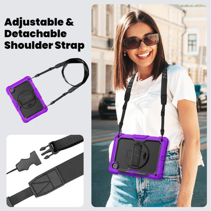 For Lenovo Tab M11 /Xiaoxin Pad 2024 Silicone Hybrid PC Tablet Case with Shoulder Strap(Purple) - Lenovo by buy2fix | Online Shopping UK | buy2fix