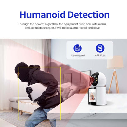 ESCAM QF104 One Click Video Call 3MP Indoor Humanoid Detection Audible Alarm Color Night Version Smart WiFi Camera, US Plug - Wireless Camera by ESCAM | Online Shopping UK | buy2fix