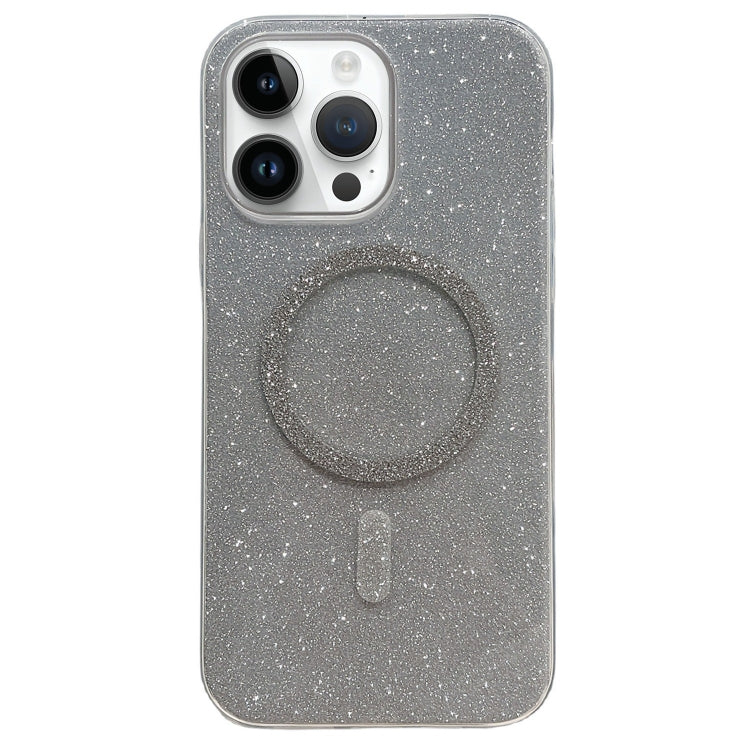 For iPhone 15 Pro Glitter MagSafe Magnetic TPU Phone Case(Silver) - iPhone 15 Pro Cases by buy2fix | Online Shopping UK | buy2fix