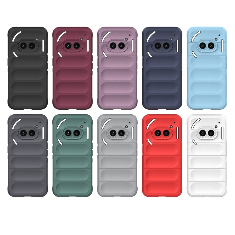 For Nothing Phone 2a Magic Shield TPU + Flannel Phone Case(Light Blue) - More Brand by buy2fix | Online Shopping UK | buy2fix