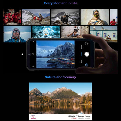 HOTWAV T7 Rugged Phone, 4GB+128GB, 6280mAh, 6.52 inch Android 13 MT8788 Octa Core, Network: 4G, OTG(All Black) - Other by HOTWAV | Online Shopping UK | buy2fix