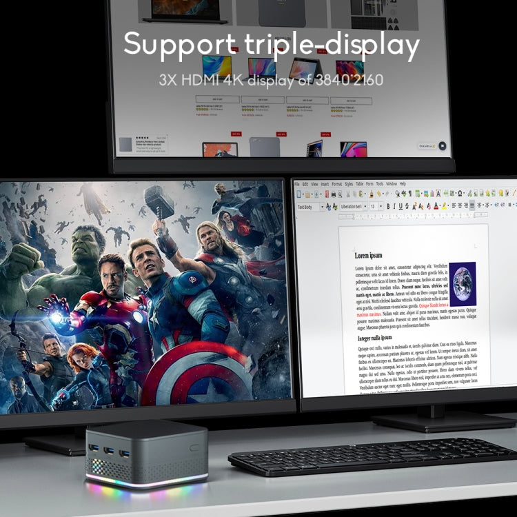 Ninkear T9 Plus Windows 11 Alder Lake N100 Processor Mini Host, Specification:8GB+256GB(EU Plug) - Windows Mini PCs by Ninkear | Online Shopping UK | buy2fix
