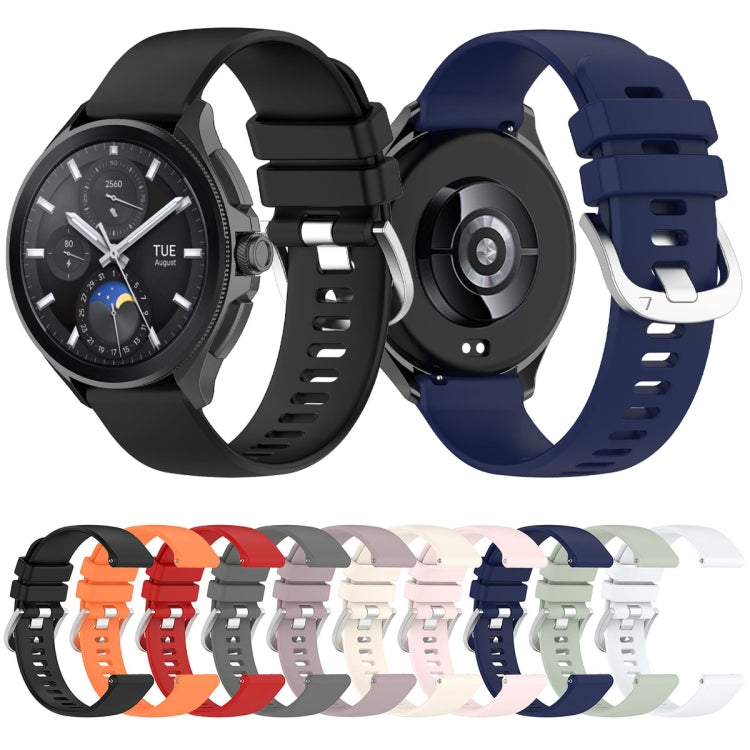 For Xiaomi Watch 2 Liquid Glossy Silver Buckle Silicone Watch Band(Starlight Color) - Watch Bands by buy2fix | Online Shopping UK | buy2fix