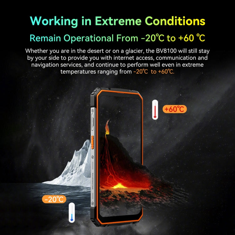 [HK Warehouse] Blackview BV8100 Rugged Phone, 8GB+256GB, 6.5 inch Android 14 MediaTek Helio G99 Octa Core up to 2.2GHz, Network: 4G, NFC, OTG(Orange) - Blackview by Blackview | Online Shopping UK | buy2fix