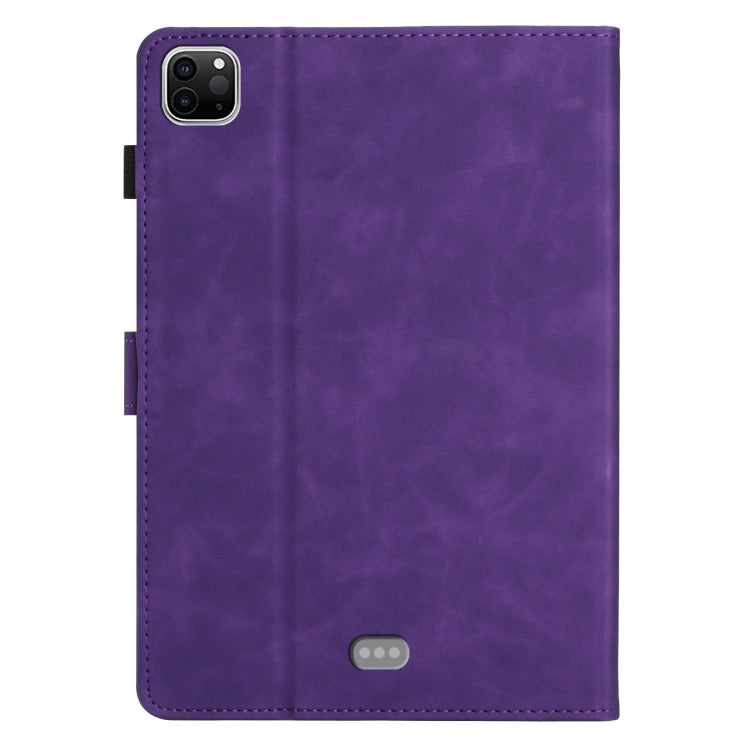 For iPad Pro 11 2024 Coconut Tree Embossed Smart Leather Tablet Case(Purple) - iPad Pro 11 2024 Cases by buy2fix | Online Shopping UK | buy2fix