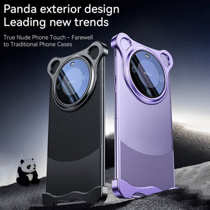 For Huawei Mate 60 Pro+ Frameless Metal Corner Pad Phone Case with Lens Film(Black) - Huawei Cases by buy2fix | Online Shopping UK | buy2fix