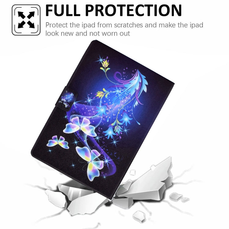 For Lenovo Tab M11 / Xiaoxin Pad 11 2024 Electric Pressed Colored Drawing Smart Leather Tablet Case(Butterflies Flower) - Lenovo by buy2fix | Online Shopping UK | buy2fix