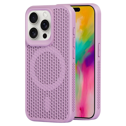 For iPhone 16 Pro MagSafe Magnetic Heat Dissipation Phone Case(Light Purple) - iPhone 16 Pro Cases by buy2fix | Online Shopping UK | buy2fix