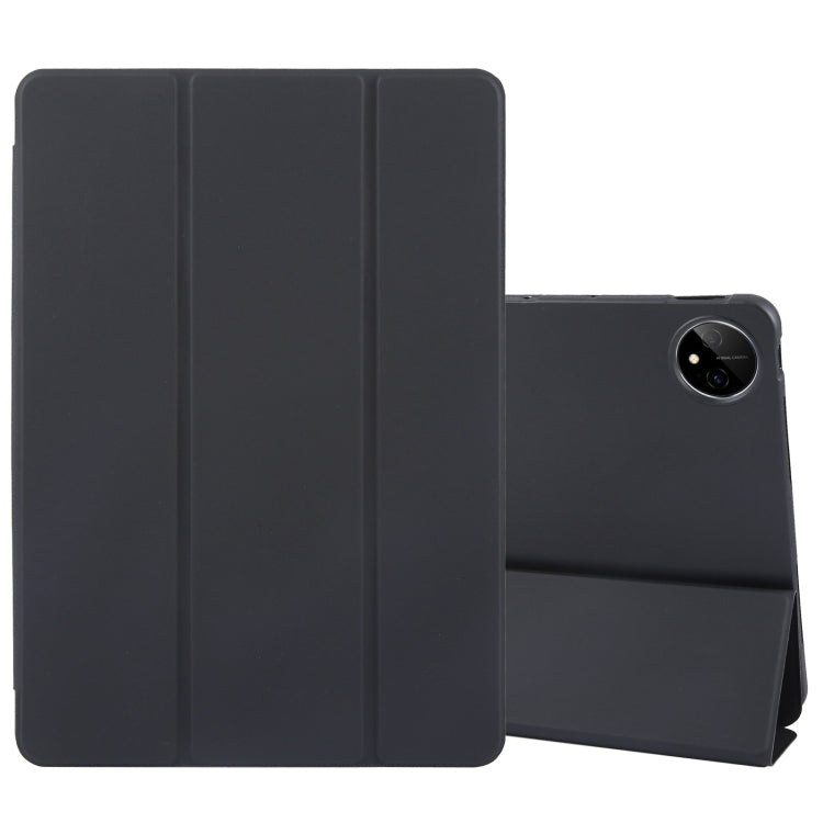 For Huawei MatePad Pro 11 2022/2024 Tri-fold Silicone Leather Tablet Case(Black) - Huawei by buy2fix | Online Shopping UK | buy2fix