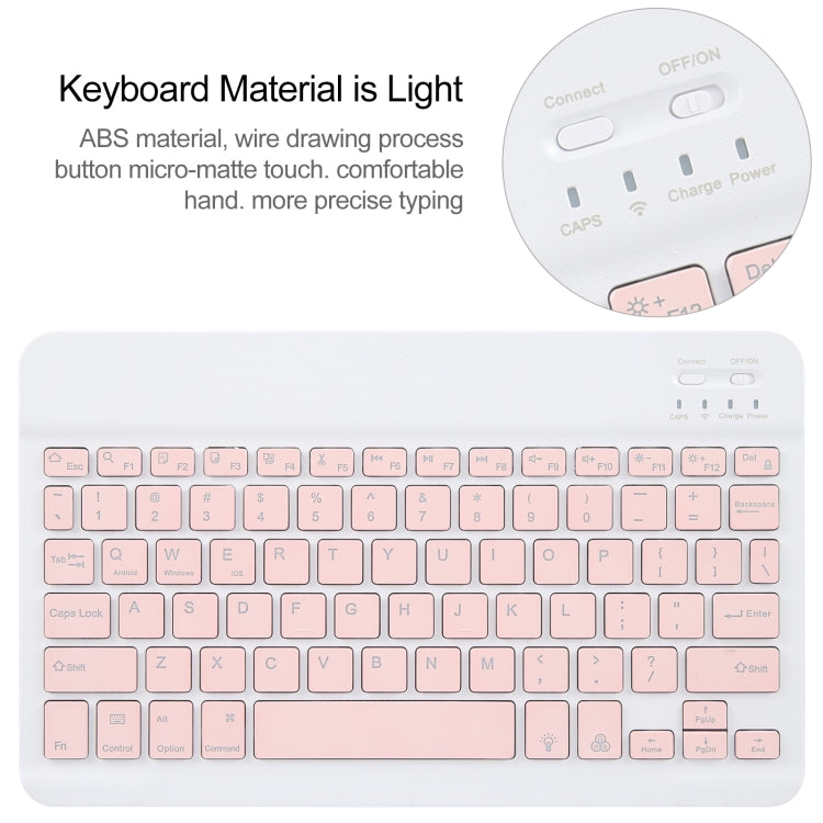 For Huawei MatePad Air 11.5 Square Button Backlight Bluetooth Keyboard Rotatable Holder Leather Case(Rose Gold) - Huawei Keyboard by buy2fix | Online Shopping UK | buy2fix