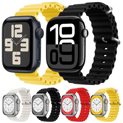 For Apple Watch Series 2 42mm ZGA Ocean Silicone Watch Band(Yellow) - Watch Bands by ZGA | Online Shopping UK | buy2fix