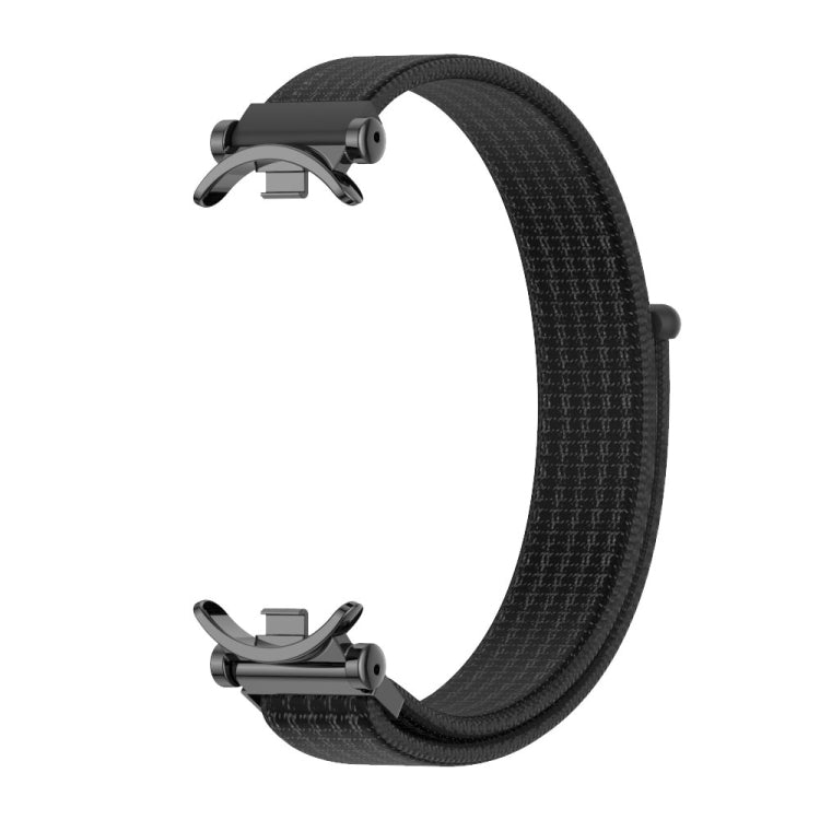 For Xiaomi Mi Band 8 / 9 / 9 NFC Mijobs GT4 Breathable Nylon Loop Watch Band(Black) - Watch Bands by MIJOBS | Online Shopping UK | buy2fix