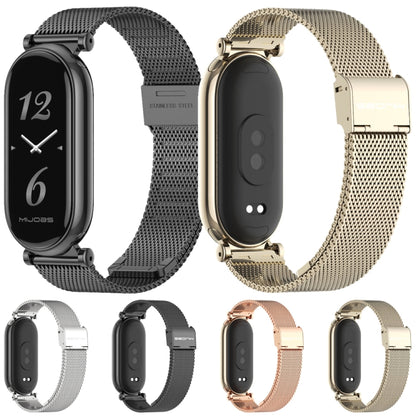 For Xiaomi Mi Band 8 / 9 / 9 NFC Mijobs GT4 Milan Buckle Metal Watch Band(Rose Gold) - Watch Bands by MIJOBS | Online Shopping UK | buy2fix