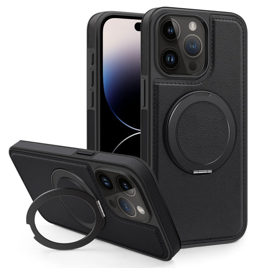 For iPhone 14 Pro Max Yashi 360 Degree Rotating MagSafe Bracket Phone Case(Black) - iPhone 14 Pro Max Cases by buy2fix | Online Shopping UK | buy2fix