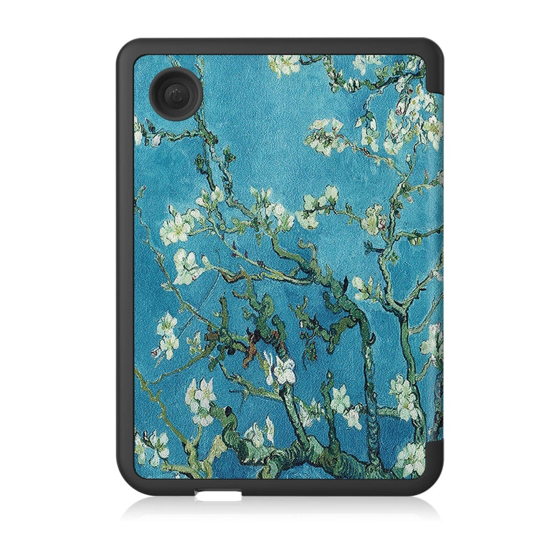 For KOBO Clara Colour 2024 / BW Painted Voltage Caster TPU Leather Smart Tablet Case(Apricot Blossom) - Others by buy2fix | Online Shopping UK | buy2fix