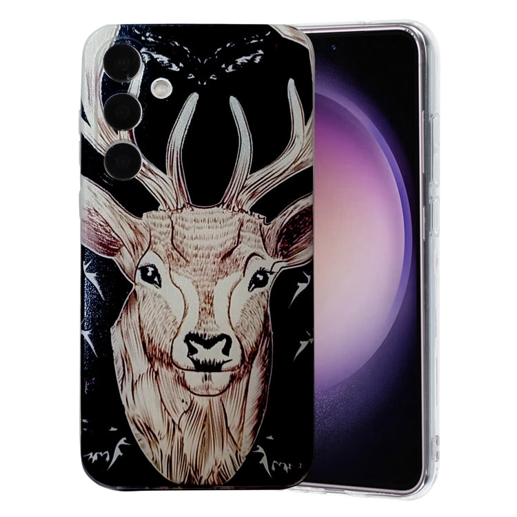 For Samsung Galaxy S24+ 5G Colored Drawing Pattern TPU Phone Case(Deer) - Galaxy S24+ 5G Cases by buy2fix | Online Shopping UK | buy2fix
