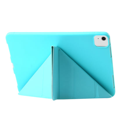 For iPad Air 11 2024 TPU Deformation Flip Leather Tablet Case with Holder(Mint Blue) - iPad Air 11 2024 Cases by buy2fix | Online Shopping UK | buy2fix