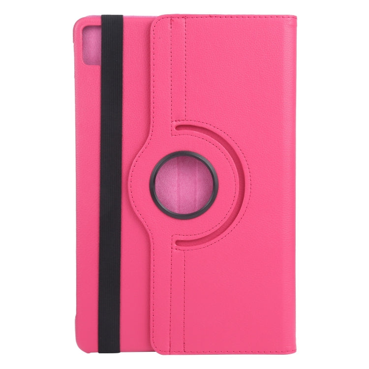 For iPad Pro 13 2024 360 Degree Rotation Litchi Texture Leather Tablet Case with Holder(Rose Red) - iPad Pro 13 2024 Cases by buy2fix | Online Shopping UK | buy2fix