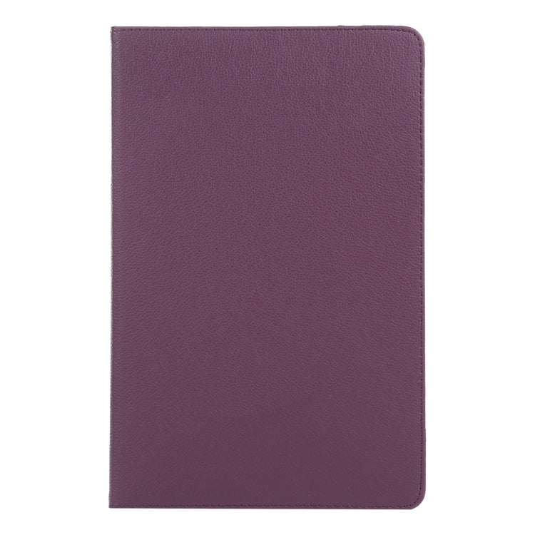 For iPad Air 13 2024 360 Degree Rotation Litchi Texture Leather Tablet Case with Holder(Purple) - iPad Air 13 2024 Cases by buy2fix | Online Shopping UK | buy2fix