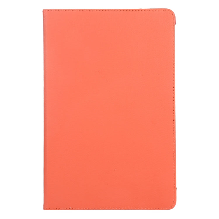 For iPad Air 13 2024 360 Degree Rotation Litchi Texture Leather Tablet Case with Holder(Orange) - iPad Air 13 2024 Cases by buy2fix | Online Shopping UK | buy2fix