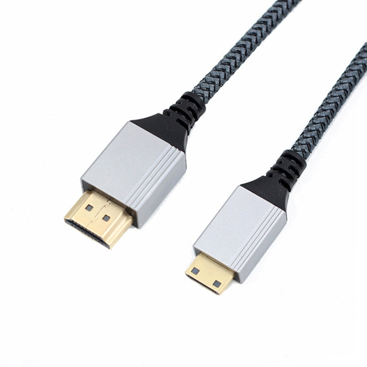 HDTV to Mini HDTV 4K UHD Video Transmission Braided Cable, Length:5m(Grey) - Cable by buy2fix | Online Shopping UK | buy2fix