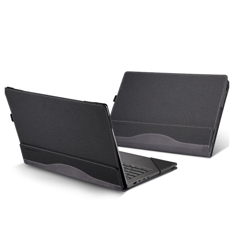 For HP Spectre x360 15-df / 15-ch Leather Laptop Shockproof Protective Case(Black) - Screen & Keyboard Cover by buy2fix | Online Shopping UK | buy2fix