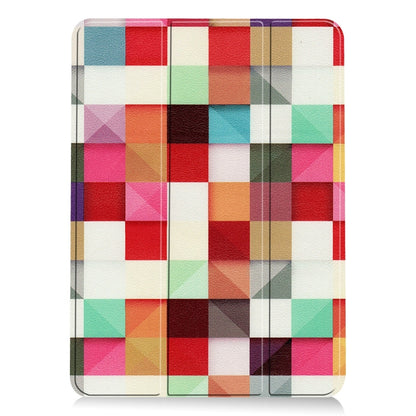 For iPad Air 11 2024 Custer Painted 3-Fold Holder Smart Leather Tablet Case(Magic Cube) - iPad Air 11 2024 Cases by buy2fix | Online Shopping UK | buy2fix