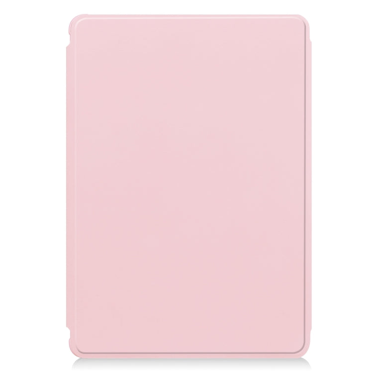 For iPad Pro 11 2024 Transparent Rotation Smart Leather Tablet Case with Keyboard(Pink) - iPad Pro 11 2024 Cases by buy2fix | Online Shopping UK | buy2fix