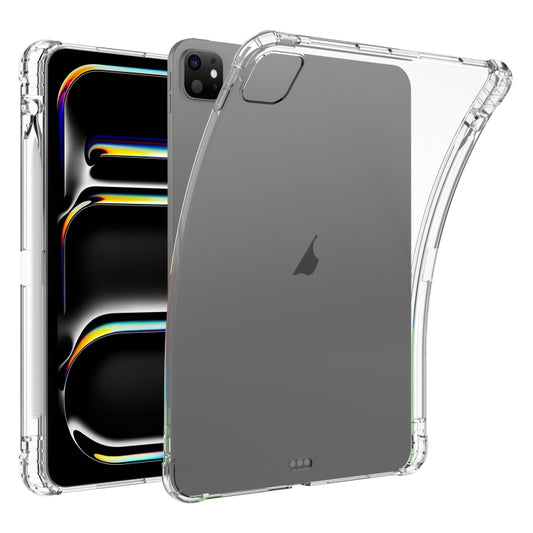 For iPad Pro 13 2024 Highly Transparent TPU Full Thicken Corners Shockproof Protective Case with Pen Slot(Transparent) - iPad Pro 13 2024 Cases by buy2fix | Online Shopping UK | buy2fix