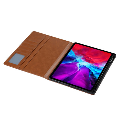 For iPad Pro 11 2024 Knead Skin Texture Horizontal Flip Leather Smart Tablet Case(Brown) - iPad Pro 11 2024 Cases by buy2fix | Online Shopping UK | buy2fix