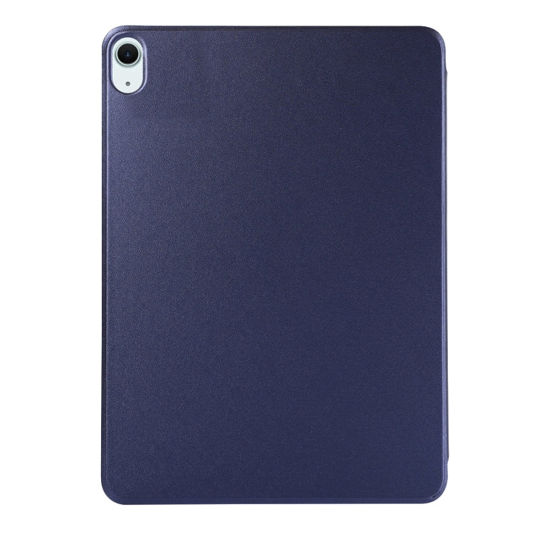 For iPad Air 11 2024 Double-sided Clip Non-buckle Magnetic PU Smart Tablet Case(Dark Blue) - iPad Air 11 2024 Cases by buy2fix | Online Shopping UK | buy2fix